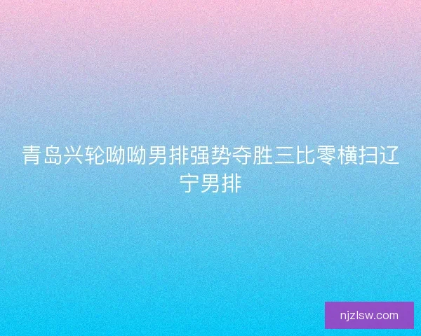 青岛兴轮呦呦男排强势夺胜三比零横扫辽宁男排